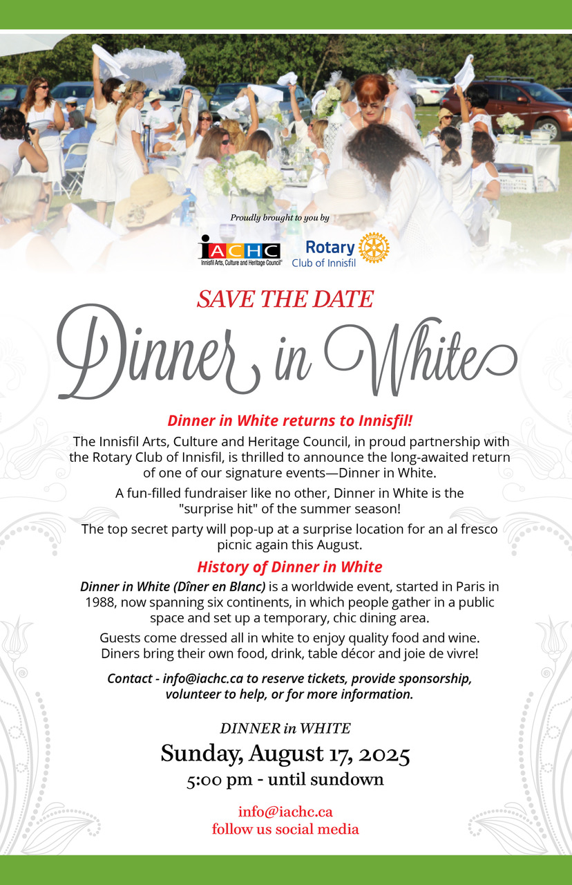 dinner in white poster